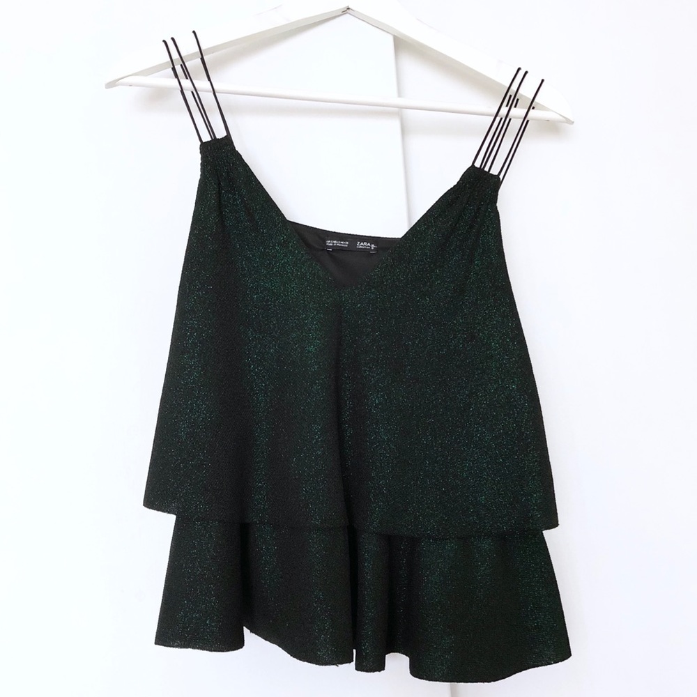 Zara ruffle tank top